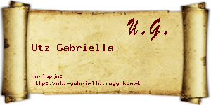 Utz Gabriella névjegykártya