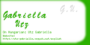 gabriella utz business card